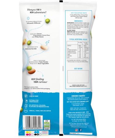 Off the Eaten Path Sea Salt Bean Sticks 100g - Delicious and Nutritious Snack - Buy Online on SooperMarket.com