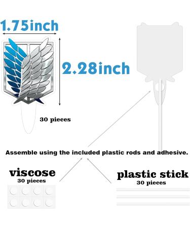 Notbadsys Wings of Liberty Cupcake Decoration Suitable for Attack on Titan Theme Party Cake Decoration (30 pieces) - Buy Online on SooperMarket.com