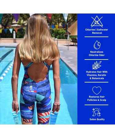 TRISWIM Chlorine Removal Shampoo - 8.5 Fl Oz | Relieves Itchy Scalp & Removes Chlorine Salt Water and Hard Water | Enriched with Aloe Vera | Pack of 2 - International Shipping Available - Buy Online on SooperMarket.com