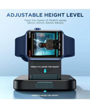 Bifrost Portable Watch Charger Stand - Wireless Magnetic Charging Station with Charging Cable Compatible with iWatch Series SE 8 7 6 5 4 3 2(38/40/42/44mm)-Black - Buy Online on SooperMarket.com