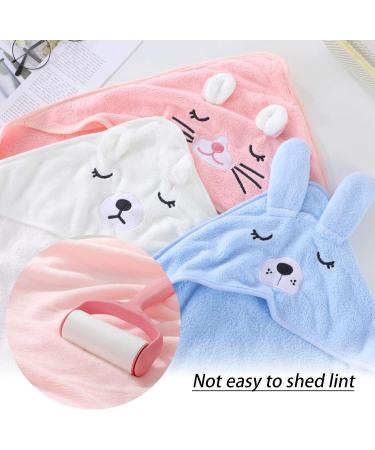 KDDSSS 2PCS Hooded Baby Towel Set - Animal Design Bathing Towels for Newborns, Soft & Absorbent - Pink - Buy Online on SooperMarket.com