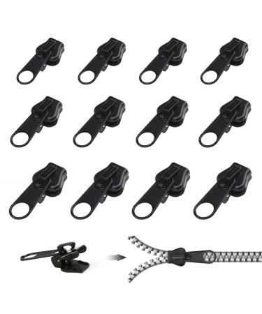 12 Pack Zipper replacement removable zipper for jackets suitcases backpacks-black replacement slide zipper slide