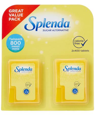 Splenda Minis 400 Per Pack -Pack of 2 (Totals 800) For Coffee Tea And All Hot Beverages