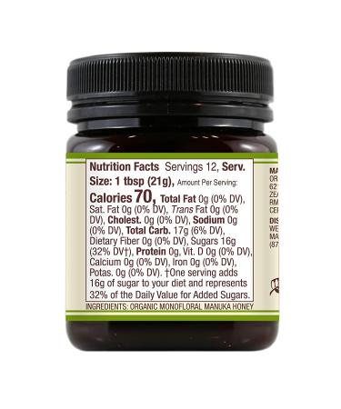 Buy Wedderspoon Organic Raw Manuka Honey KFactor 16 - 8.8 oz (250g) | Premium Health Benefits - Buy Online on SooperMarket.com