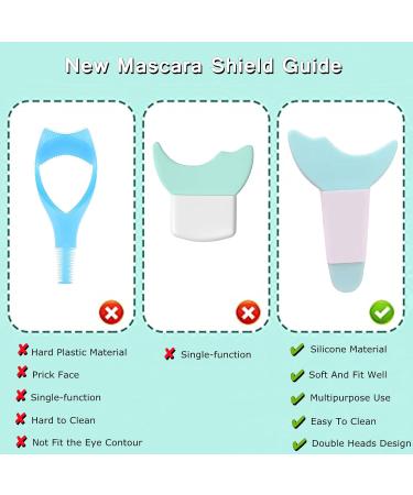 Eyelash Shield Applicator Guard Tool - 2 Pcs Multifunction Silicone Stencils for Quick and Easy Eye Makeup - Buy Online on SooperMarket.com