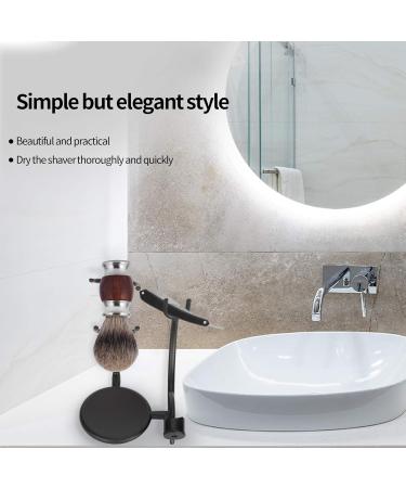Ankroyu Curved Razor Brush Holder for Men | Premium Dry Brush-Compatible Iron Alloy Shaving Brush - Buy Online on SooperMarket.com