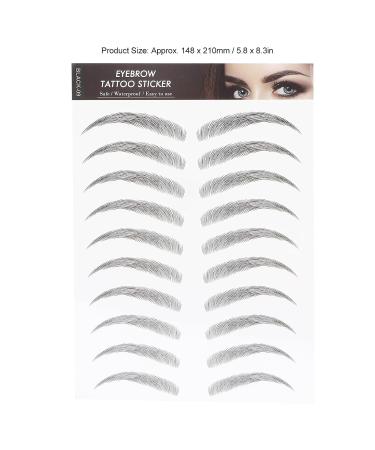 6D Waterproof Eyebrow Stickers - Professional Eyebrow Makeup Tool for Women & Girls - Long-lasting Black Transfer Stickers (BLACK-09 - Buy Online on SooperMarket.com