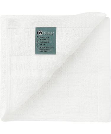 100% Cotton Washcloths 60 Pack | Highly Absorbent 400 GSM Face and Body Washcloth Bulk Pack | Soft Fingertip Towel for Bath Room | 12 x 12 Inches | White Pack of 60 - Buy Online on SooperMarket.com
