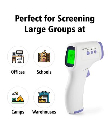 Digital Infrared Forehead Thermometer - No Contact, Fast Readings, Fever Indicators, Memory Function - Babies & Adults - Buy Online on SooperMarket.com
