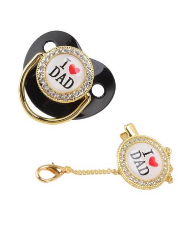 Buy Black Rhinestone Baby Pacifier | Safe Closed Loop Design for 6-18 Months | Jaw Development - Buy Online on SooperMarket.com