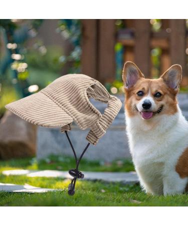 Buy Predolo Pet Sports Hat - Fashionable Sun Protection Cap for Small Dogs | Dog Baseball Cap with Ear Holes - Khaki XS - Buy Online on SooperMarket.com