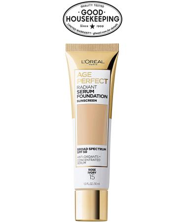 L'Oreal Paris Age Perfect Radiant Serum Foundation SPF 50 Rose Ivory - 1oz - Buy Online on SooperMarket.com