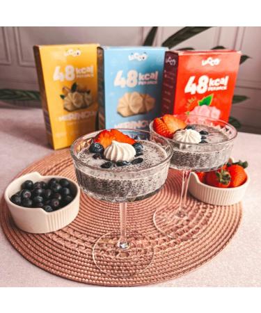 LOCCO Low Calorie Meringues | CA. 1 5 kcal Per Meringue | Low Calorie High Protein Snack | No Added Sugar | No Palm Oil & Fat Free | Lemon Flavour - Buy Online on SooperMarket.com