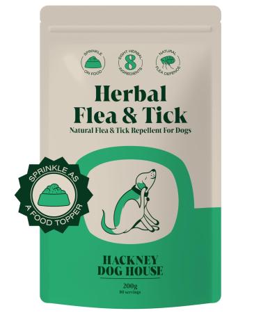 Hackney Dog House Natural Flea Treatment for Dogs Alternative | Billy No Mates Substitute | Effective Powdered Herbal Repellent | Food Supplement | 200 grams | 80 Daily Servings