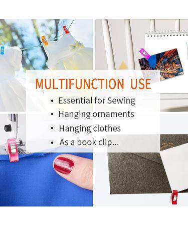 GMMA 120 Pcs Mix Colors Acrylic Sewing Clips - Premium Quilting Clips for Fabric - Storage Bag Clips for Crafts - Buy Online on SooperMarket.com