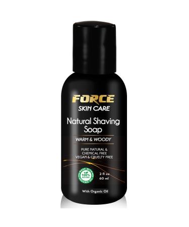Natural Shaving Gel Made with Organic Moisturizing Blend - Warm & Woody Fragrance
