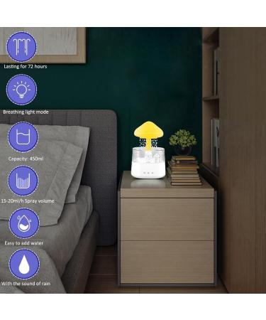 Rain Cloud Humidifier - Colorful Light Aroma Diffuser with 7 Color Changing Lights and Water Drop Sound - White 2 - Buy Online on SooperMarket.com