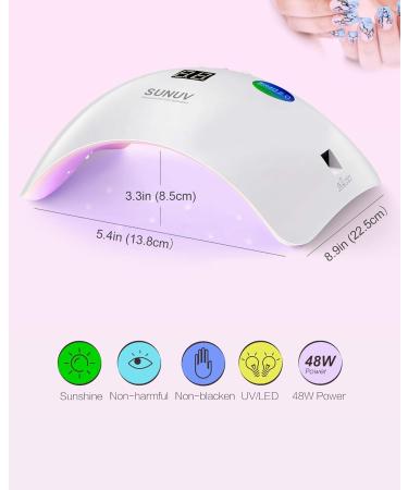 SUNUV SUN8 Pink Gel UV LED Nail Lamp 36W with Auto Sensor and 3 Timers - Buy Online on SooperMarket.com