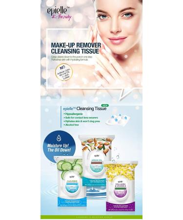 Epielle Collagen Makeup Remover Wipes - 2 Pack, 60 Count, Mothers Day Gift - Buy Online on SooperMarket.com
