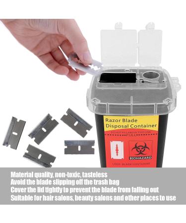 Large Capacity Blade Dispenser Case | One-Way Razor Meter Container for Hair Salons | Black Recycling Storage Solution - Buy Online on SooperMarket.com