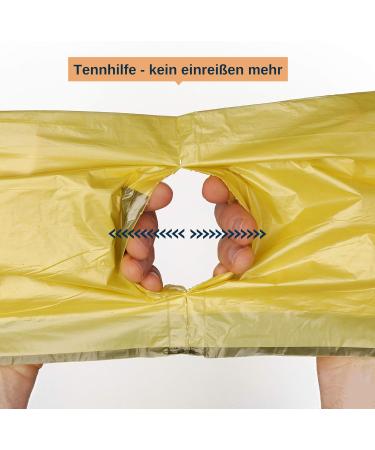 Extra Strong Yellow Recycling Bags with Drawstring - 90 Liters 22 Thickness (Pack of 10) - Durable & Eco-Friendly Shipping Worldwide - Buy Online on SooperMarket.com