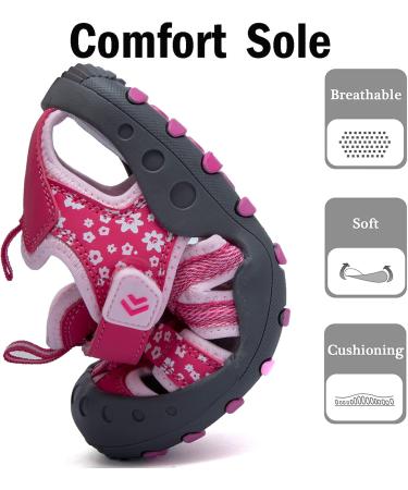 Csgkag Boys Girls Closed Summer Beach Sandals - Sport Outdoor Trekking Shoes 30 EU Pink - Buy Online on SooperMarket.com