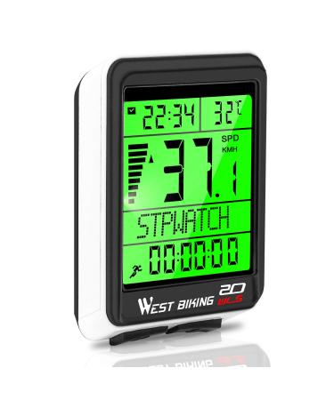 IcocoPro bicycle computer Bicycle Miliary counter Wireless waterproof large LCD screen 5 language options Bicycle computer automatic waking up and sleeping multifunction