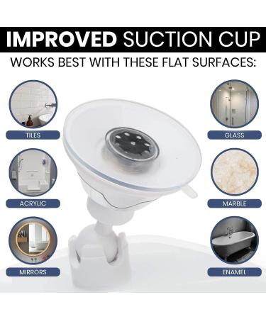 Fogless 3X Magnifying Shower Mirror with Suction Cup, Shatterproof Surface and 360 Swivel - 6.3 x 6.3 - Buy Online on SooperMarket.com