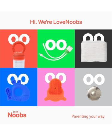 Love Noobs Baby Food Pacifier Feeder 2 Pack - Fresh Frozen Fruit Teether & Teething Toy - BPA Free Silicone Pacifier for Infant Feeding - Buy Online on SooperMarket.com