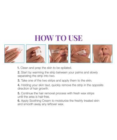 Clean + Easy Facial Wax Strips - No Heating Required - 12 Ct - Hair Removal Touch-Ups - Buy Online on SooperMarket.com