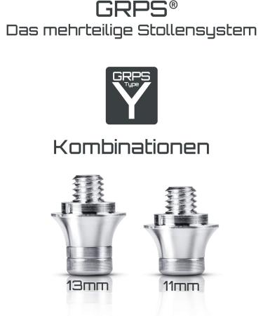 GRPS Type Y Professional Football Studs - Height Adjustable 13mm & 11mm - International Shipping Available - Buy Online on SooperMarket.com