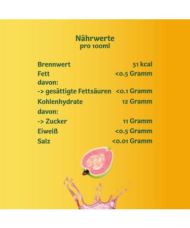 Pfanner Guava Nectar - 25% Fruit Content (8 x 1L) | Bulk Pack of Pink Guava Drink - International Shipping Available - Buy Online on SooperMarket.com