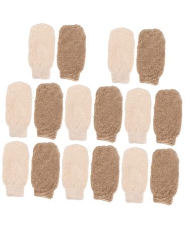 FRCOLOR 16 Pcs Bath Gloves Body Towels Body Scrub Mitt Body Srub Spa Massage Mitt Loofah Scrub Loofah Sponge Shower Exfoliating Bath Gloves Back Rub Gloves Rubbing Bath Gloves Mittens Bath 22x11cmx8pcs