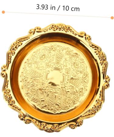 OFFSCH 6pcs Dried Fruit Plate Veggie Pasta Fruit Trays for Serving for Party Chips and Dip Serving Dish 10x10cm Golden - Buy Online on SooperMarket.com