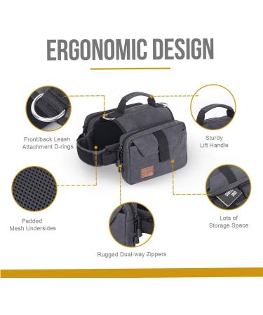 OneTigris Hoppy Camper 2.0 Dog Backpack for M/L Size Dogs - Tear-Resistant Camping & Hiking Pack (Large Black) - Buy Online on SooperMarket.com
