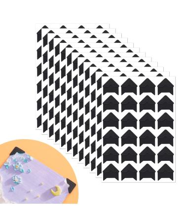 288 Pcs Self-Adhesive Photo Mounting Corners Photo Corner Sticker Black Acid Free Photo Picture Corners for DIY Scrapbook Photo Album Picture Frames Memory Books Journal  12 Sheets