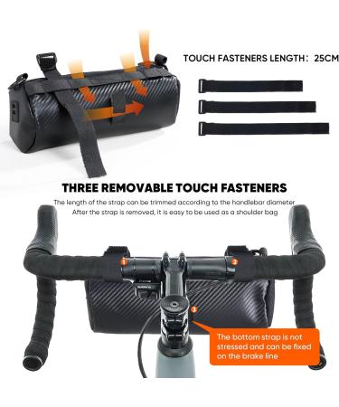 Rogtyo 3L Waterproof Bike Handlebar Pocket | Ideal for Bike Packing & Cycling Travel | Reflex Strip for Racing & Mountain Bikes - Buy Online on SooperMarket.com