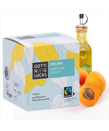 Goddess of Happiness Facial Peeling 50 ml apricot - Facial Scrub with Fairtrade Apricose Kern l - Vegan natural cosmetics in the zero waste reusable