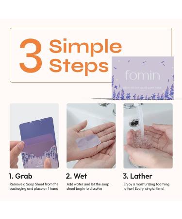 FOMIN Antibacterial Lemon Travel Soap Sheets - 300ct Dissolvable Hand Washing Mini Soap for Camping - Buy Online on SooperMarket.com