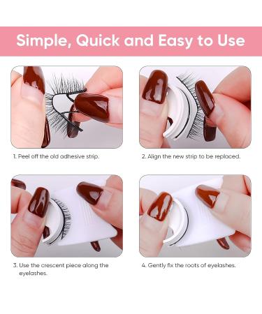 3 Pairs Reusable Self-Adhesive Waterproof False Eyelashes - Natural Look - Buy Online on SooperMarket.com