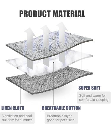 Self Warming Cat Dog Bed 23.6x19.7inch Grey - Extra Warm Thermal Pet Pad for Indoor Outdoor Pets - Buy Online on SooperMarket.com