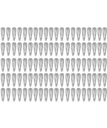 100-Pack Silver Snap Clips for Hair Styling - No Slip Metal Barrettes for Women, Girls, Toddlers - Salon Quality Hair Pins for Art, Crafts, DIY Projects - 1.9 x 0.5 Inches - Buy Online on SooperMarket.com