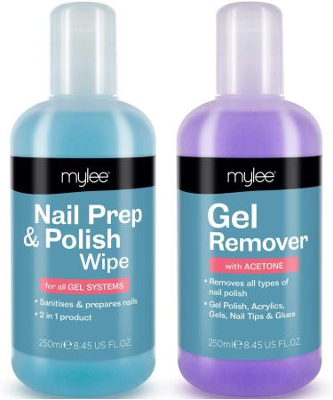 MyGel Nail Gel Polish Kit with UV Lamp - 4 Colours, Top & Base Coat, Mylee Prep + Wipe Remover - White Lamp Included - Buy Online on SooperMarket.com
