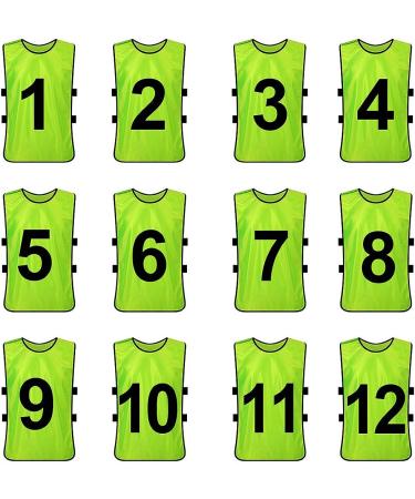 Toptie 12 Numbered Training Vests (#13-24) Soccer Pinnies - Set of 12 - Buy Online on SooperMarket.com