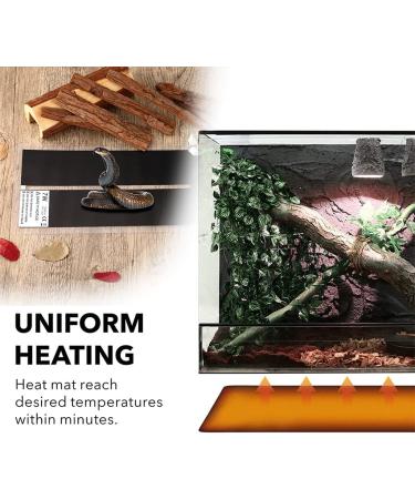 2 PCS Reptile Heating Mat Warmer Mat Pad with Temperature Control Fit Adjustabl Reptile Heat Mat 5W/7W/14W/20W Warmer Mat Pad for Reptiles Turtle Tortoise Snakes Snails Lizard Gecko Spider (14W) - Buy Online on SooperMarket.com