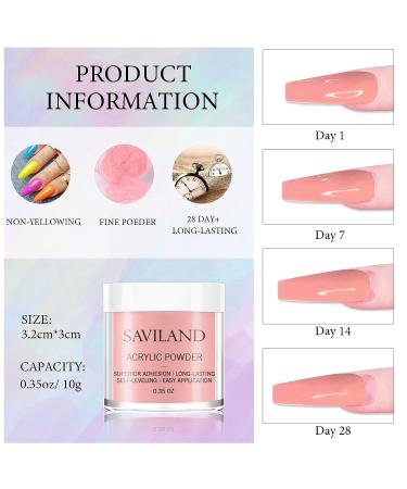 Saviland 10 Colors Acrylic Powder Set - Professional Nail Kit for Acrylic Nails Extension - No Lamp Needed - Spring Sunshine Collection - Buy Online on SooperMarket.com