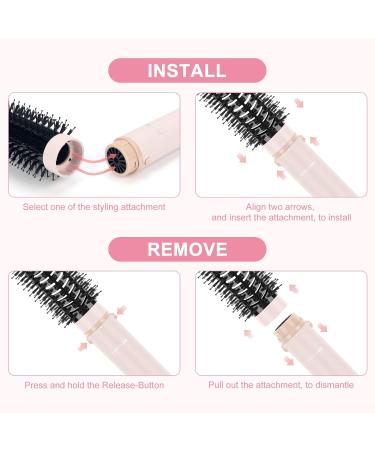 Parwin Pro Beauty 4-in-1 MaxAIR Styler Hair Dryer Brush Set - Hairdryer, Curler, Hot Brush for Styling, Volumizing, and Curling with Ion Care - High-Speed Motor - Pink - Buy Online on SooperMarket.com
