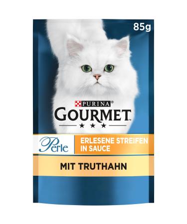 Gourmet Perle Selected Strips Wet Cat Food with Turkey Pack of 26 (26 x 85g)