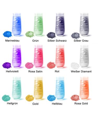 Edible Glitter Set - 12 Colors Tasteless Glitter Powder for Cakes Drinks & Chocolates | 3G Pack - Buy Online on SooperMarket.com