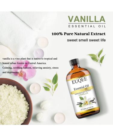 Vanilla Essential Oil 118ml - Therapeutic Grade with Glass Dropper | 4oz Vanilla Oil for Diffusers - Buy Online on SooperMarket.com